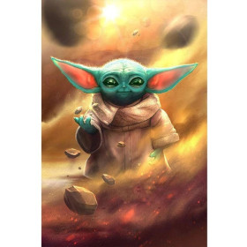 Diamond Painting - Diamond Painting Baby Yoda - Maître Jedi Mignon Star Wars