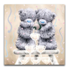 Diamond Painting - Broderie Diamant - Ourson peluche champagne