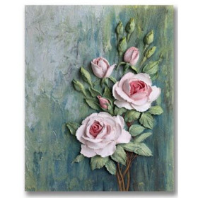 Diamond Painting - Fleurs Rose Et Pivoine Oda