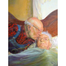 Diamond Painting - Broderie Diamant - Couple âgé Bisous sur le front