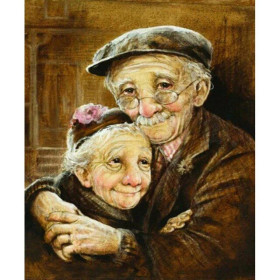 Diamond Painting - Broderie Diamant - Couple âgé Heureux Dans les bras