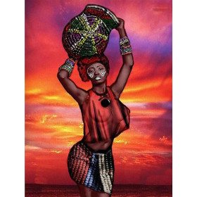 Diamond Painting - Broderie Diamant - Femme Africaine Oumou