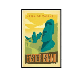Diamond Painting - Broderie Diamant - Paysage Vintage Easter island